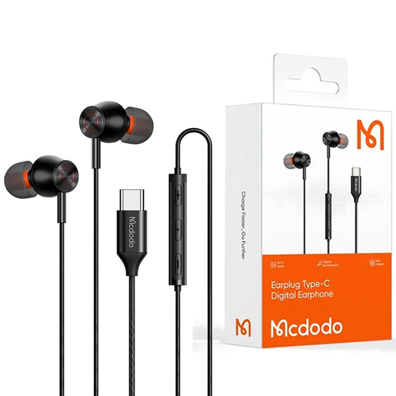 هندزفری سیمی مک دودو مدل Mcdodo HP-3490 in-ear, wired headphones با رابط USB-C