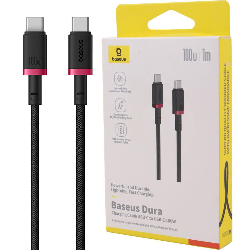 کابل 1 متری دو سر Type-C بیسوس 100 وات مدل Baseus P10377803U Type-C To Type-C 100W 1m Fast Charging Cable