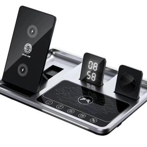 شارژر وایرلس گرین لاین 4 در 1 گرین لاین Green Lion 4 in 1 Wireless Charging Station 15W GN4IN1WCSBK