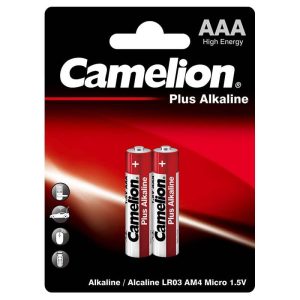 باتری کملیون Plus Alkaline سایز نیم قلمی AAA