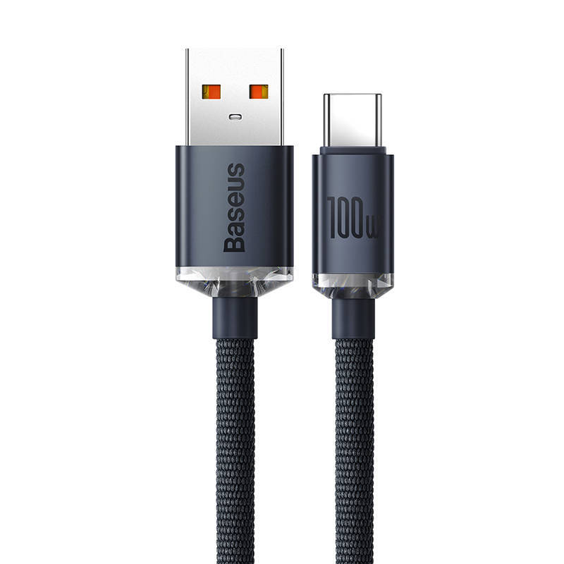 کابل 1.2 متری تایپ سی 100 وات بیسوس Baseus crystal shine series CAJY000401,CAJY000403 USB to USB-C