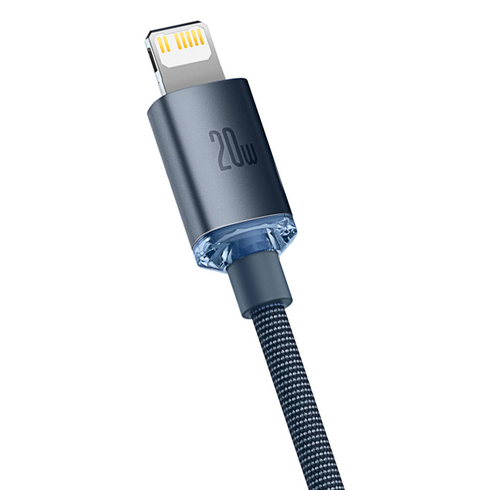 کابل 2 متری تایپ سی به لایتنینگ بیسوس Baseus crystal shine series USB Type C to Lightning 20W CAJY000301 2m