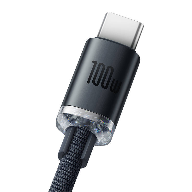 کابل 1.2 متری تایپ سی 100 وات بیسوس Baseus crystal shine series CAJY000401,CAJY000403 USB to USB-C