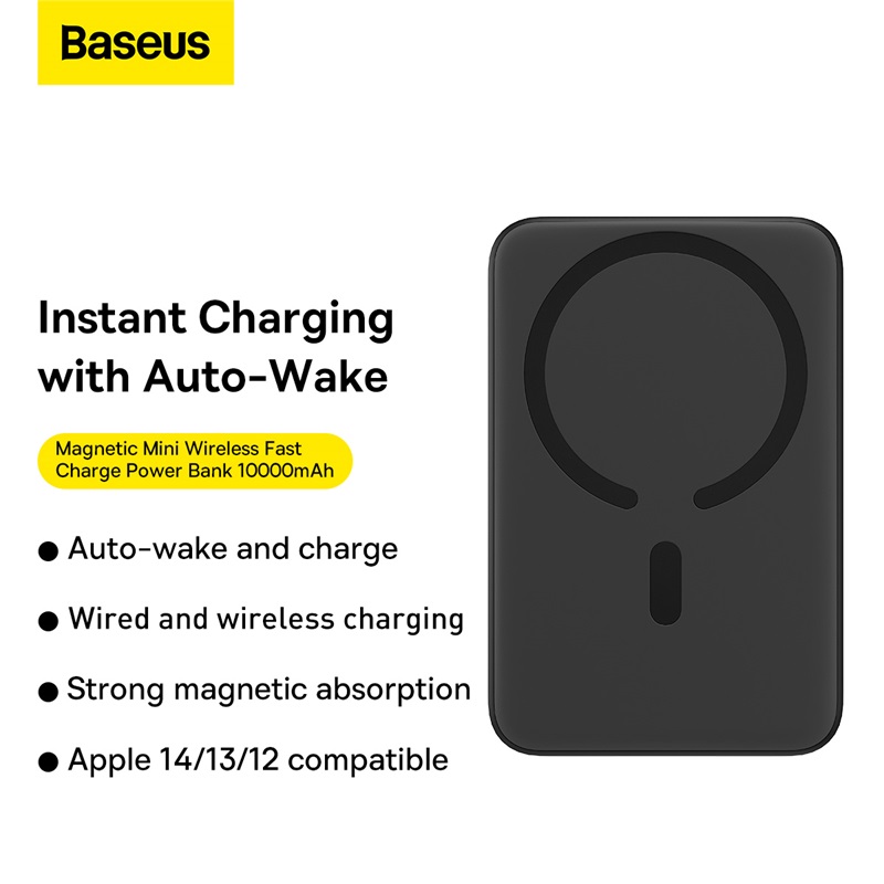 پاور بانک بیسوس ظرفیت 10000 میلی آمپر توان 20 وات مگ سیف Powerbank Baseus Magnetic Mini 10000mAh 20W