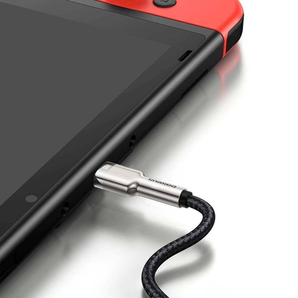 کابل 1 متری دو سر تایپ سی 100 وات بیسوس Baseus Cable USB-C to USB-C Baseus Cafule, 100W, 1m black CATJK-C01