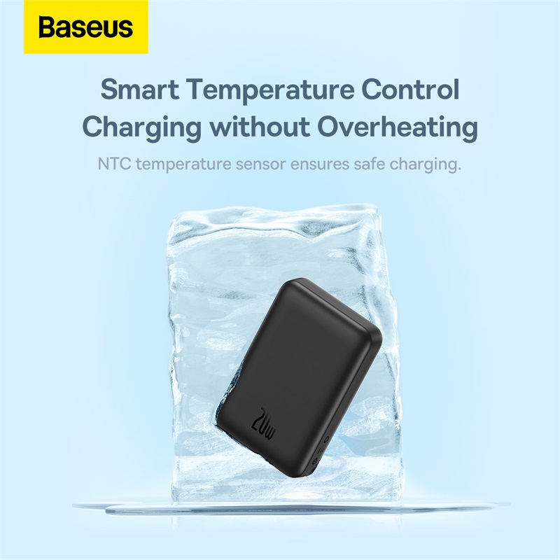 پاور بانک بیسوس ظرفیت 10000 میلی آمپر توان 20 وات مگ سیف Powerbank Baseus Magnetic Mini 10000mAh 20W