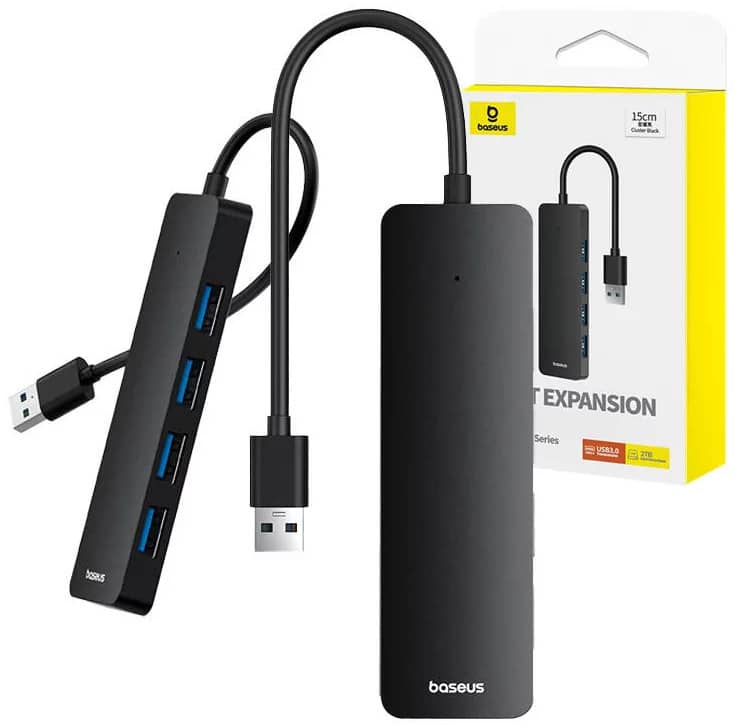 هاب چهار پورت USB بیسوس مدل Baseus UltraJoy Series B0005280B111-00 USB3.0 4Port HUB