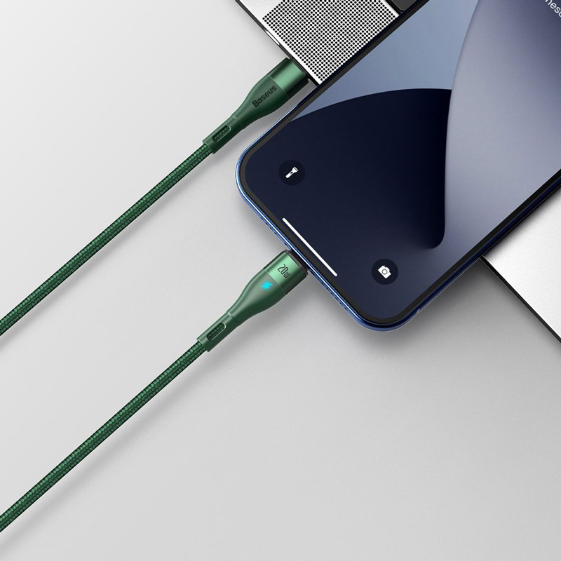 کابل شارژ لایتنینگ مگنتی 2 متری بیسوس مدل Baseus Zinc Magnetic 20W Fast Charging Type-C to Lightning Cable