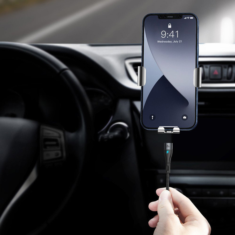 کابل شارژ لایتنینگ مگنتی 2 متری بیسوس مدل Baseus Zinc Magnetic 20W Fast Charging Type-C to Lightning Cable