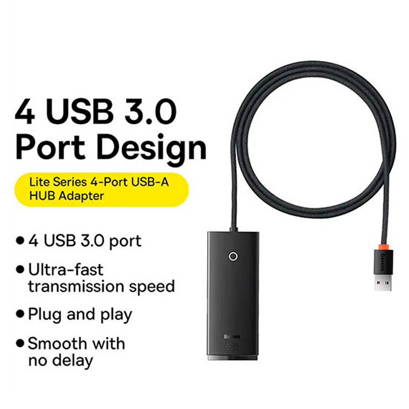 هاب USB بیسوس مدل Baseus Lite Series WKQX03010 USB3.0