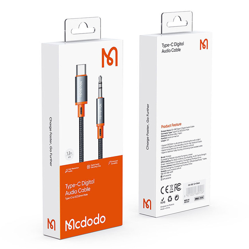 کابل تایپ سی به AUX مک دودو 1.2 متری مدلMcdodo CA-0820 Type-C To AUX 1.2m Cable
