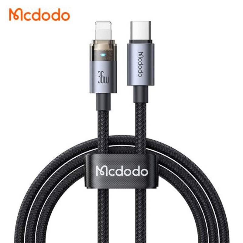 کابل 1.2 متری Type-C به لایتنینگ مک دودو 36 وات مدل Mcdodo CA-694 Type-C To Lightning 3A PD 36W 1.2m Fast Charging Cable