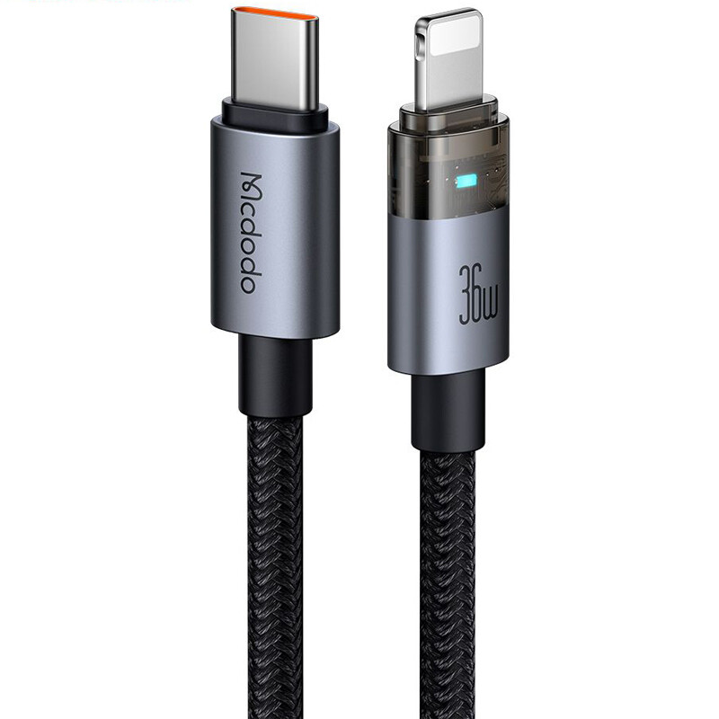 کابل 1.2 متری Type-C به لایتنینگ مک دودو 36 وات مدل Mcdodo CA-694 Type-C To Lightning 3A PD 36W 1.2m Fast Charging Cable