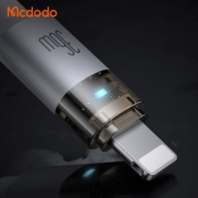 کابل 1.2 متری Type-C به لایتنینگ مک دودو 36 وات مدل Mcdodo CA-694 Type-C To Lightning 3A PD 36W 1.2m Fast Charging Cable