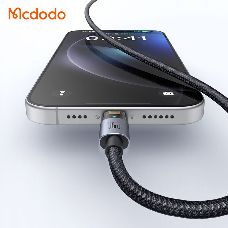 کابل 1.2 متری Type-C به لایتنینگ مک دودو 36 وات مدل Mcdodo CA-694 Type-C To Lightning 3A PD 36W 1.2m Fast Charging Cable