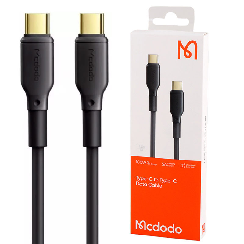 کابل 1.2 متری دو سر Type-C مک دودو 100 وات مدل Mcdodo CA-835 Type-C To Type-C 5A PD 100W 1.2m Fast Charging Cable