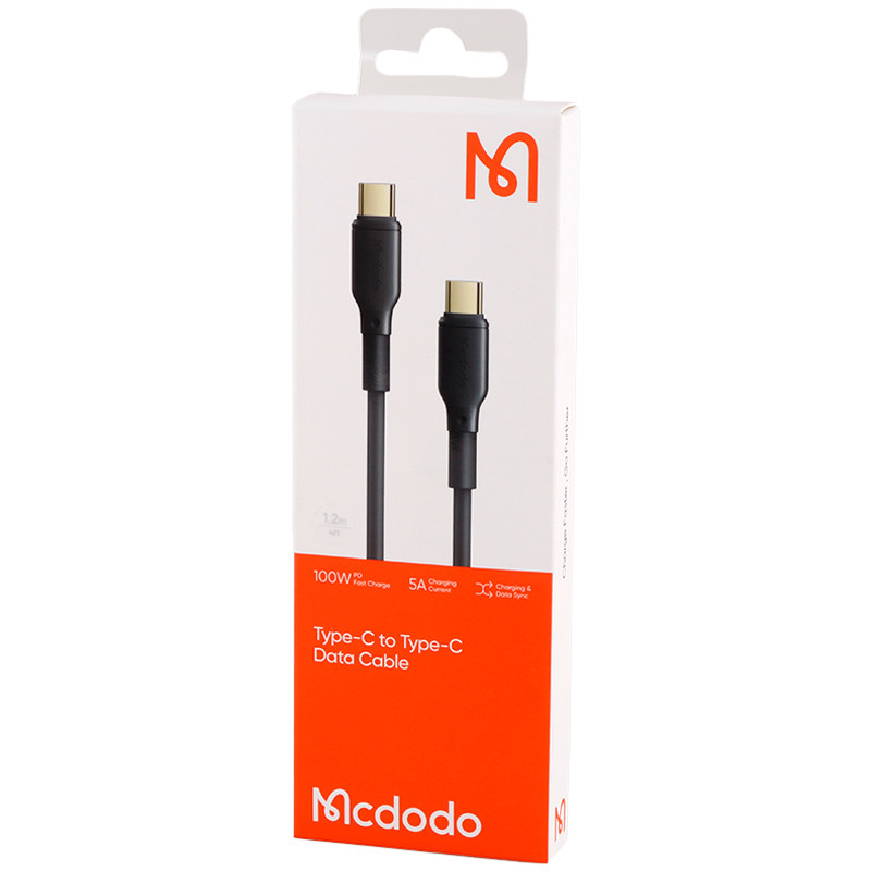 کابل 1.2 متری دو سر Type-C مک دودو 100 وات مدل Mcdodo CA-835 Type-C To Type-C 5A PD 100W 1.2m Fast Charging Cable