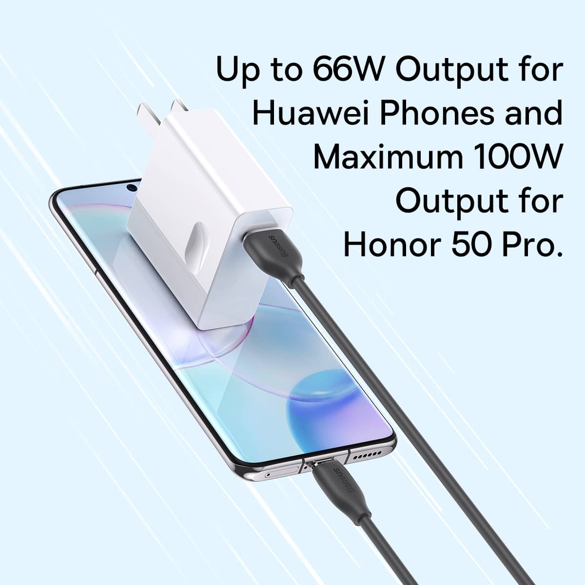 کابل شارژ 1.2 متری USB به Type-C بیسوس 100 وات مدل Baseus Jelly Liquid Silica CAGD010001 Cable USB to Type-C 1.2m