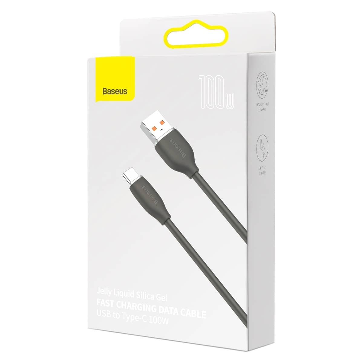 کابل شارژ 1.2 متری USB به Type-C بیسوس 100 وات مدل Baseus Jelly Liquid Silica CAGD010001 Cable USB to Type-C 1.2m