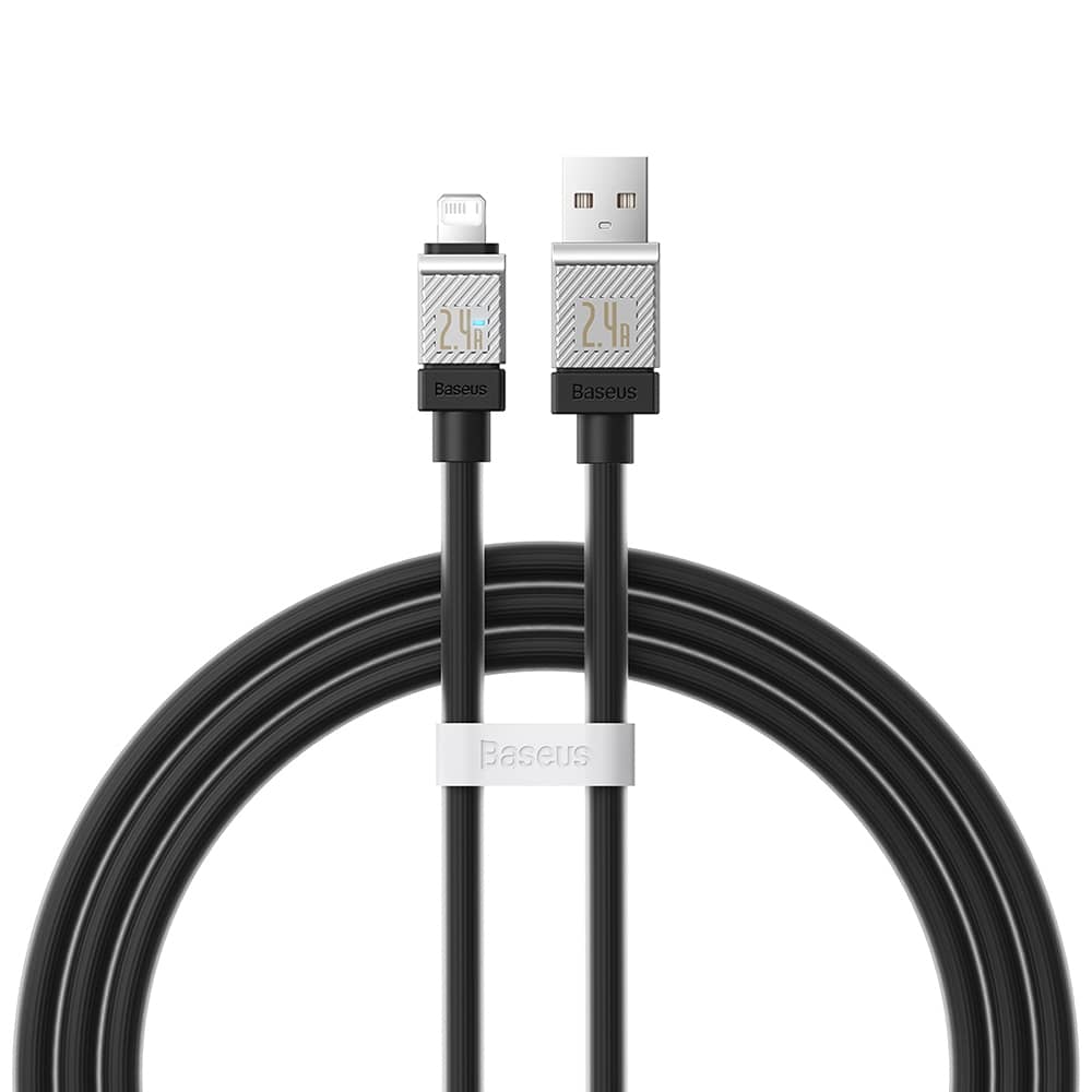 کابل لایتنینگ 1 متری بیسوس 2.4 آمپر مدل Baseus CoolPlay Series Fast Charging Cable USB to iP 2.4A 1m CAKW000401