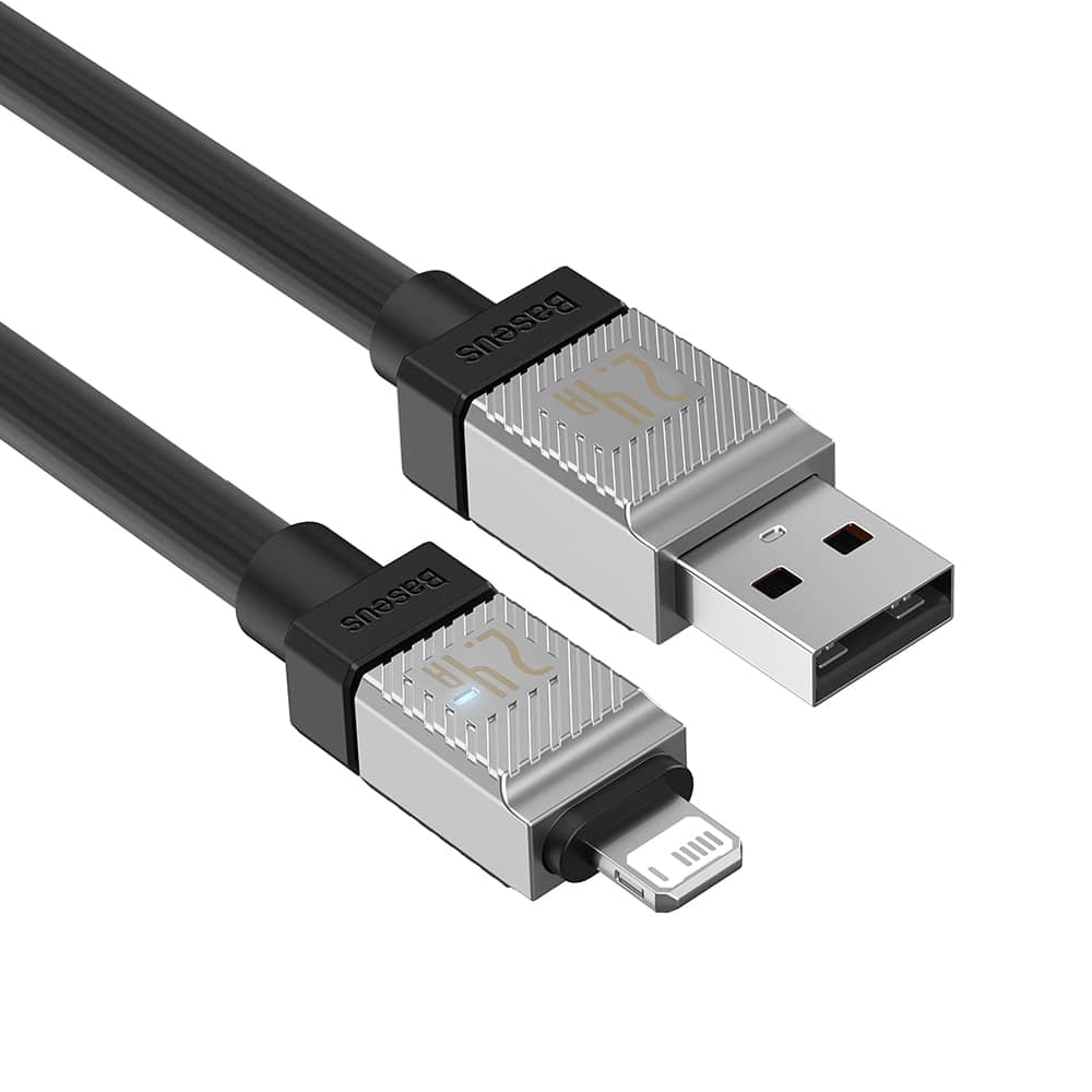 کابل لایتنینگ 1 متری بیسوس 2.4 آمپر مدل Baseus CoolPlay Series Fast Charging Cable USB to iP 2.4A 1m CAKW000401
