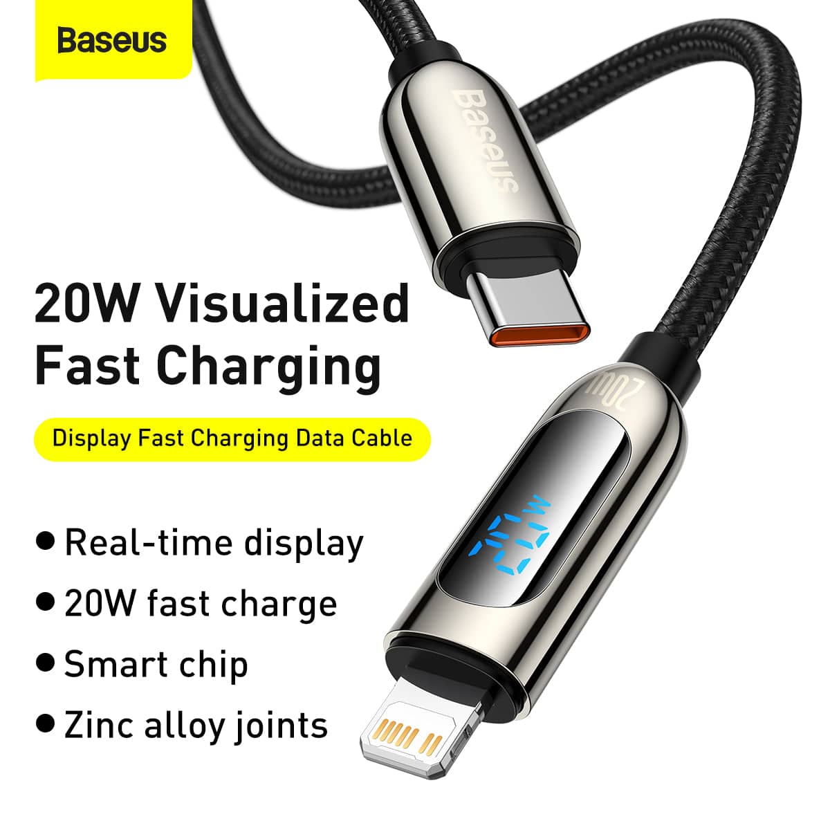 کابل تایپ سی به لایتنینگ 20 وات بیسوس 1 متری مدل Baseus CATLSK-A01 Type-C to Lightning PD 20W 2.22A 1m Cable