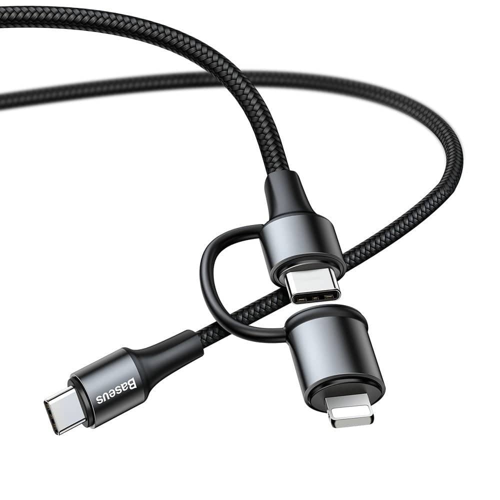 کابل تبدیل USB-C به USB-C/لایتنینگ 1 متری بیسوس مدل CATLYW-H01