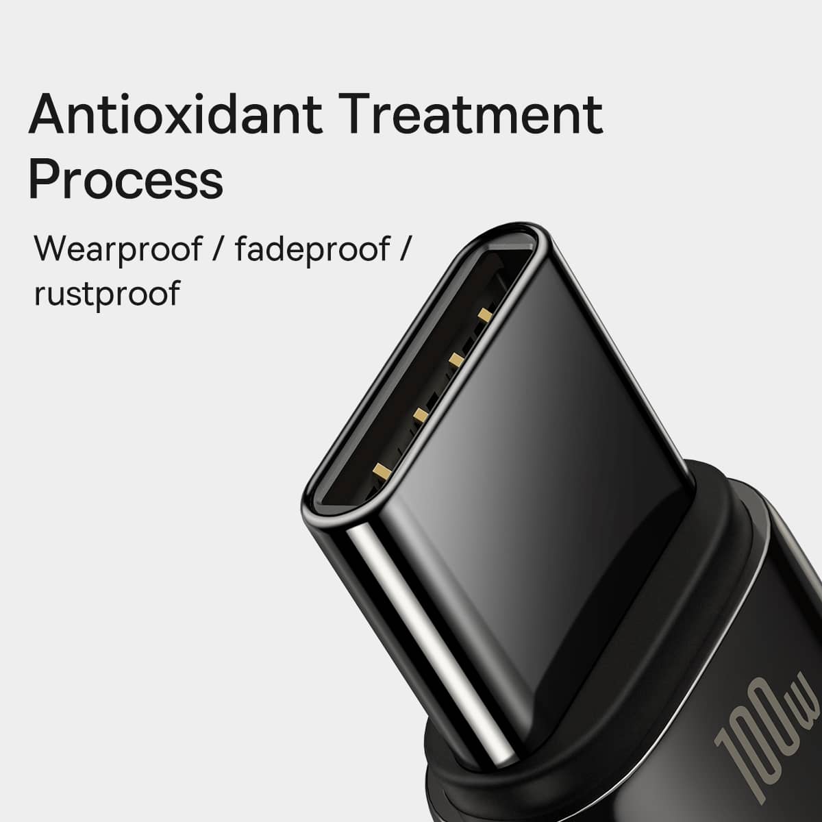 کابل شارژ 1 متری USB به Type-C بیسوس 100 وات مدل Baseus Tungsten Gold Fast Charging Data USB to Type-C 100W 1M CB000026 CAWJ000001