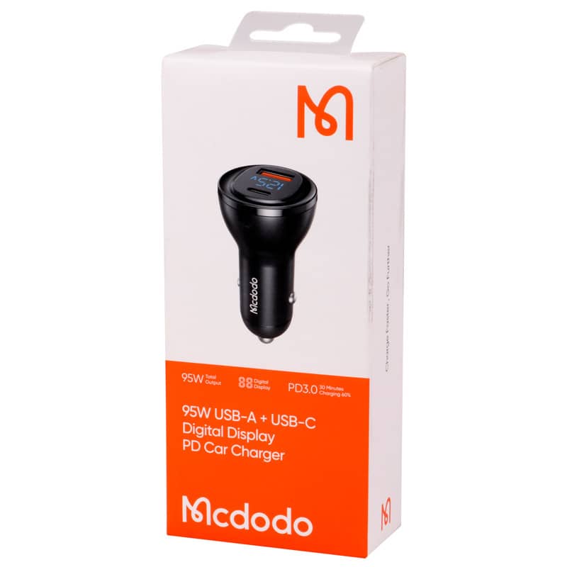 شارژر فندکی 95 وات مک دودو فست شارژ مدل Mcdodo CC-5670 5A QC3.0 PD 95W Car Charger