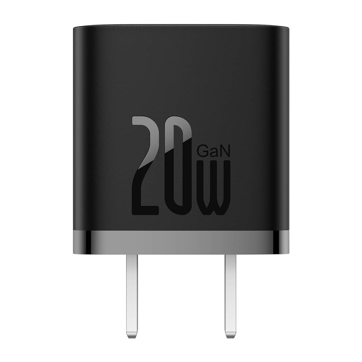 شارژر دیواری 20 وات بیسوس مشکی مناسب آیفون مدل Baseus GaN5 Fast Charger Type C 20W CN Mini