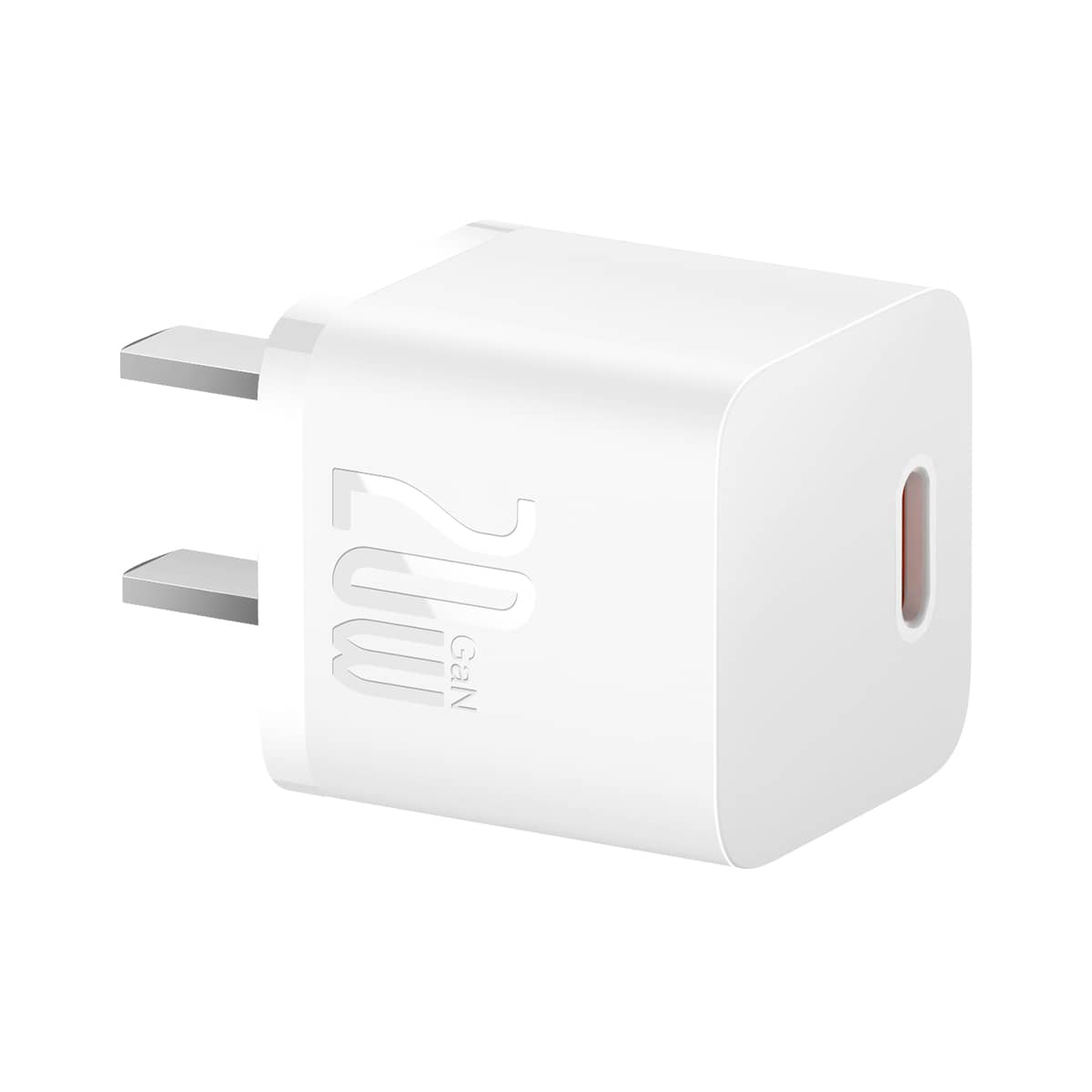 شارژر دیواری 20 وات بیسوس به همراه کابل مناسب آیفون مدل Baseus GaN5 Fast Charger 1C 20W CCGN040102