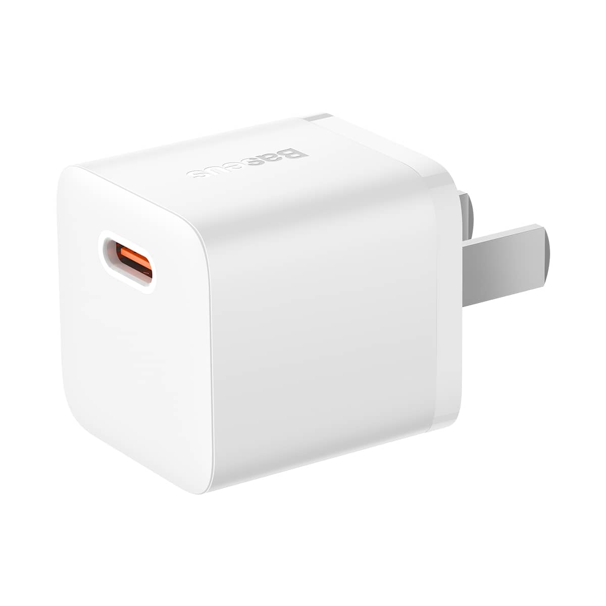 شارژر دیواری 20 وات بیسوس به همراه کابل مناسب آیفون مدل Baseus GaN5 Fast Charger 1C 20W CCGN040102