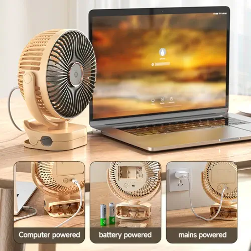 پنکه شارژی رومیزی دی پی مدل DP-7638