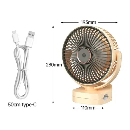پنکه شارژی رومیزی دی پی مدل DP-7638