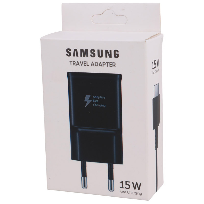 شارژر دیواری 15 وات فست شارژ سامسونگ به همراه کابل مدل Samsung EP-TA200 2A 15W Fast Wall Charger With Type-C Cable