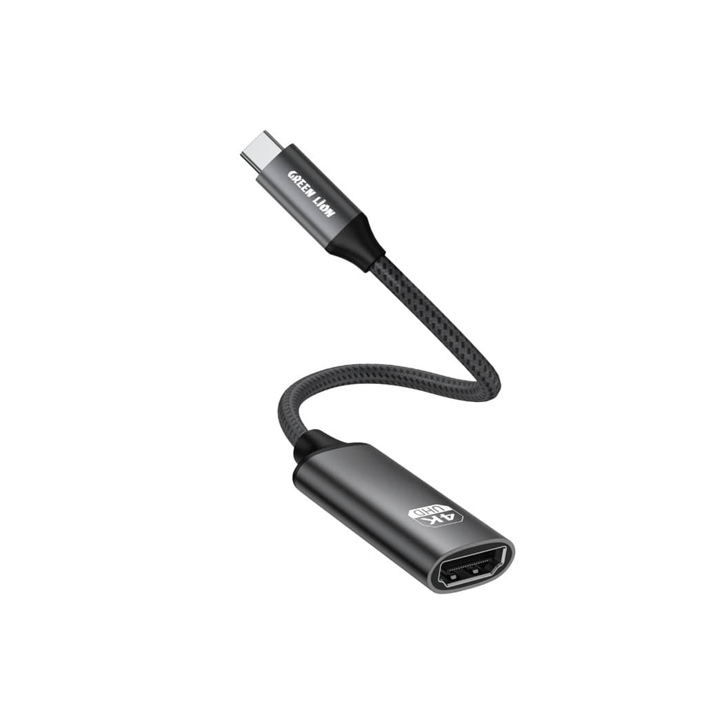 تبدیل تایپ سی به HDMI گرین لاین مدل Green Lion 4K USB-C to HDMI Adapter Cable GN4KCTHDMIBK