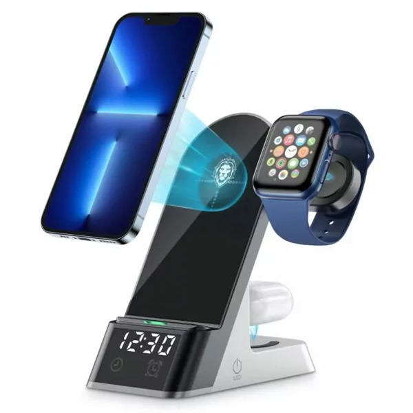 شارژر وایرلس 6 کاره گرین لاین توان 15 وات مدل Green Lion 6 IN 1 Wireless Charger Stand