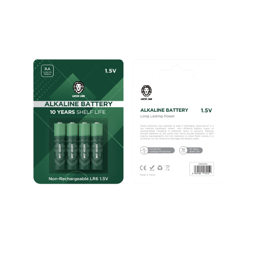 باتری نیم قلمی گرین لاین آلکالاین مدل Green Lion GNAKBAAA LR6 1.5V Alkaline AAA Battery