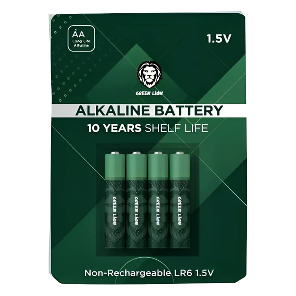 باتری قلمی گرین لاین آلکالاین مدل Green Lion GNAKBAA LR6 1.5V Alkaline AA Battery