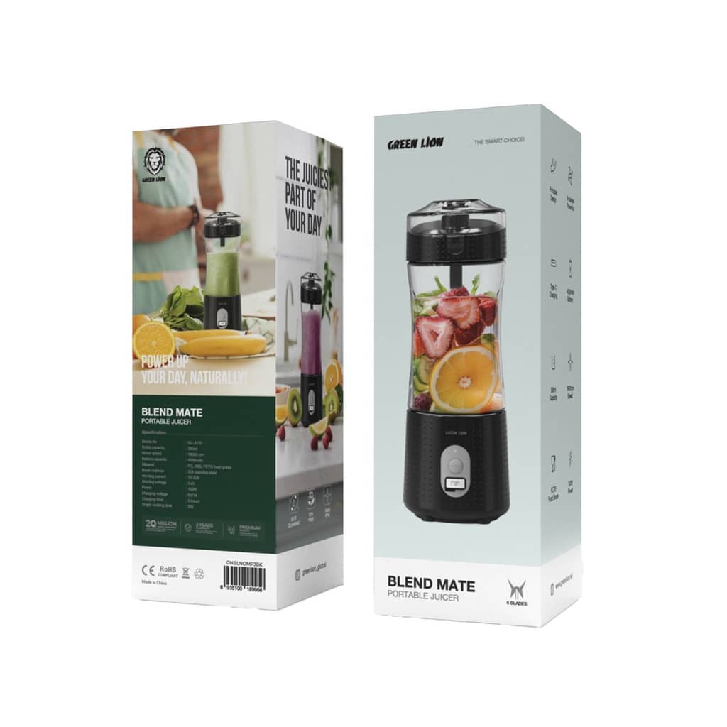 مخلوط کن شارژی گرین لاین مدل Green Lion Blend Mate Portable Juicer GNBLNDMPJBK