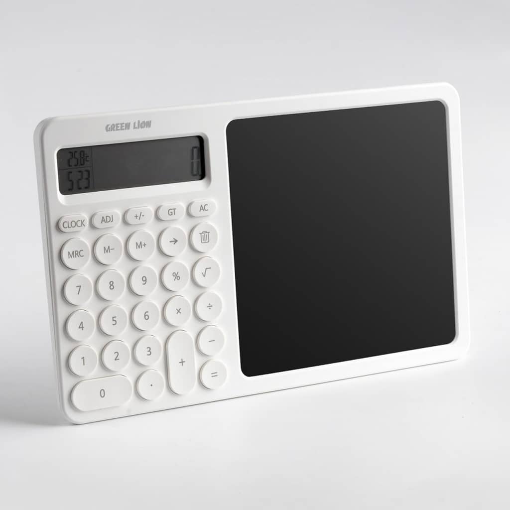 ماشین حساب و پد یاداشت گرین لاین مدل Green Lion CalcWrite Pro Calculator-Writing Pad Combo GNCALCWPADWH