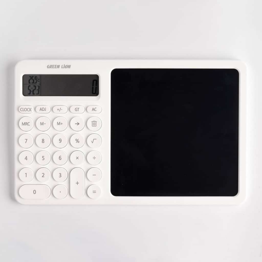 ماشین حساب و پد یاداشت گرین لاین مدل Green Lion CalcWrite Pro Calculator-Writing Pad Combo GNCALCWPADWH