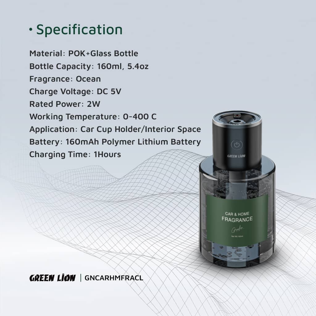 خوشبو کننده هوای گرین لاین مدل Green Lion Car And Home Fragrance GNCARHMFRACL