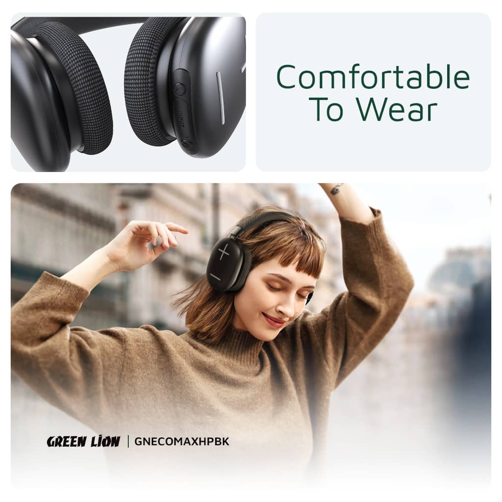 هدفون بلوتوثی گرین لاین مدل Green Lion Echo Max Headphone GNECOMAXHPBK