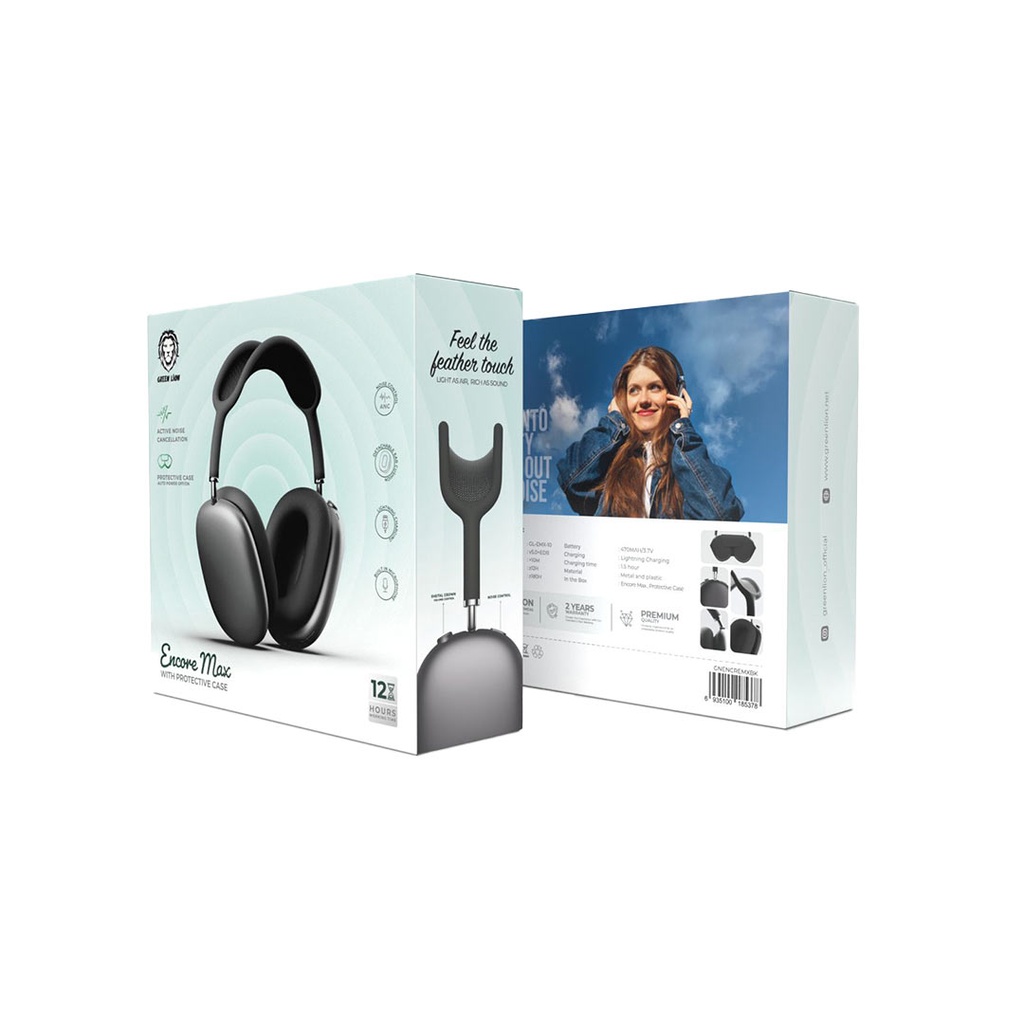 هدفون بیسیم گرین لاین مدل Green Lion Encore Max GNENCREMXBK
