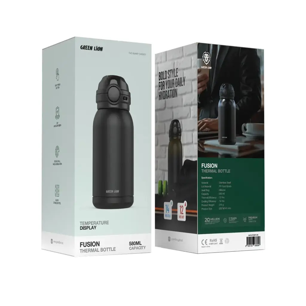 فلاسک گرین لاین مدل Green Lion Fusion Thermal Bottle GNFUSTMBTLBK