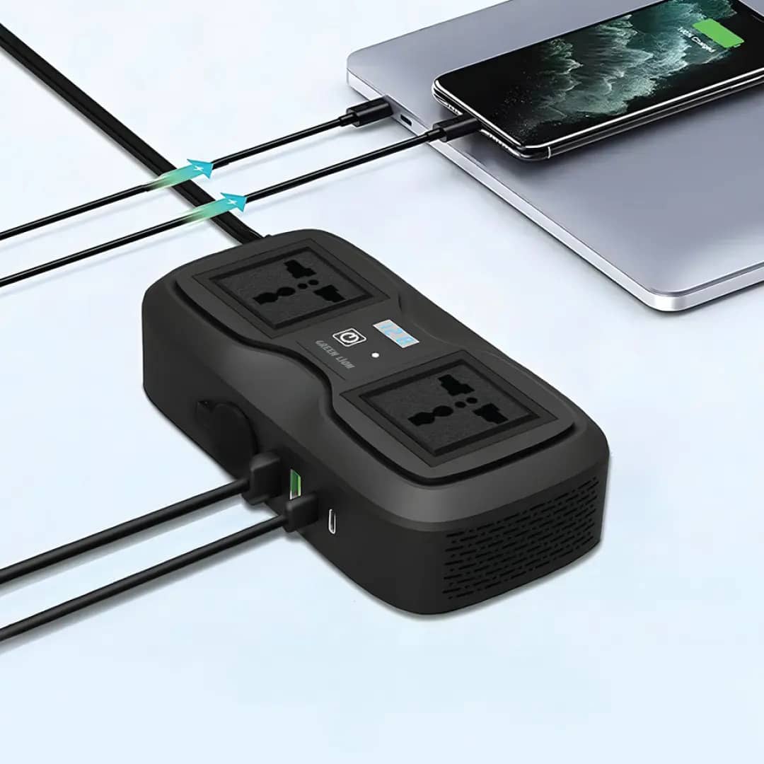 اینورتر 200 وات گرین لاین مدل Green Lion GC-233 Power Inverter GNGC233PIBK
