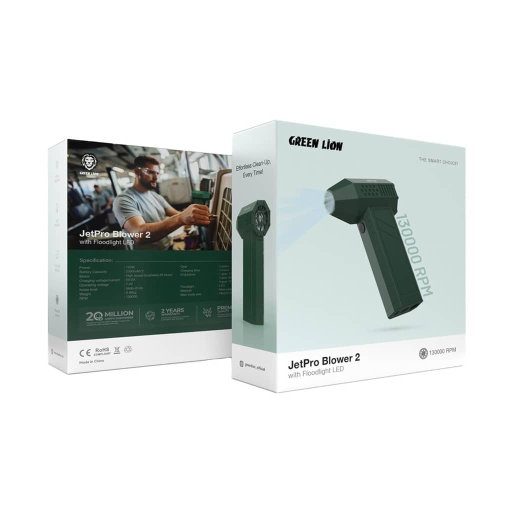 دمنده جت پرو 2 گرین لاین مدل Green Lion JetPro Blower 2 with Floodlight LED GNJPBLWR2GN