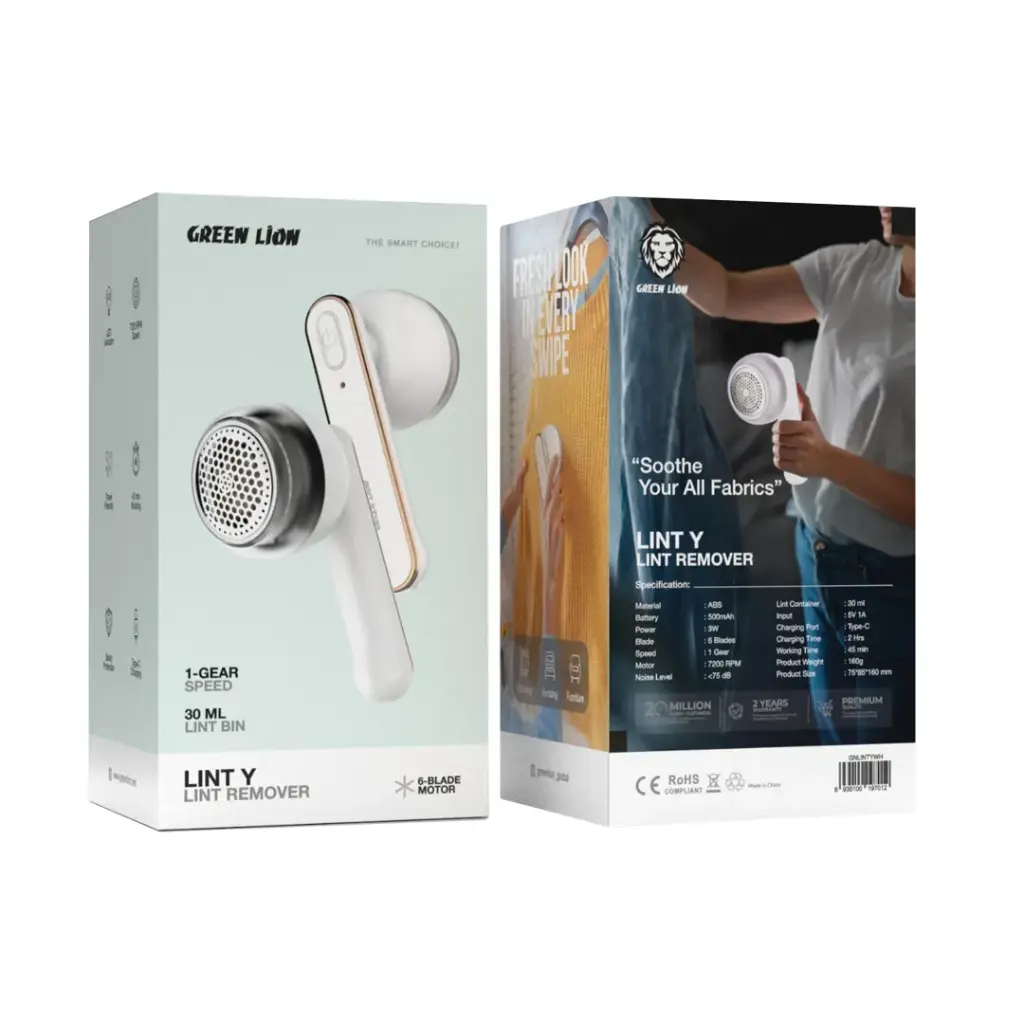 پرزگیر پارچه و لباس گرین لاین مدل Green Lion Lint Y Lint Remover GNLINTYWH
