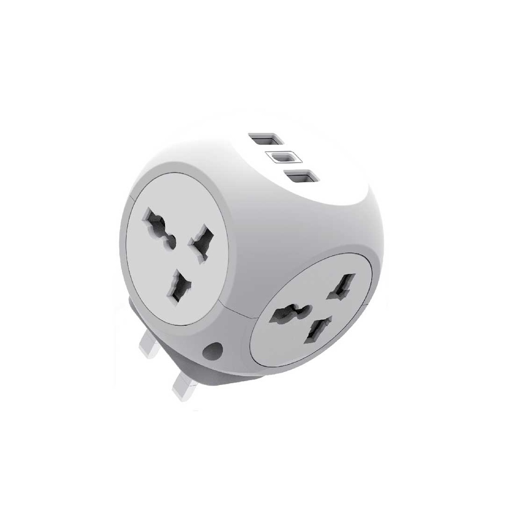آداپتور مسافرتی گرین لاین مدل Green Lion Multi Port Travel Adapter GNMPTLAD4WWH